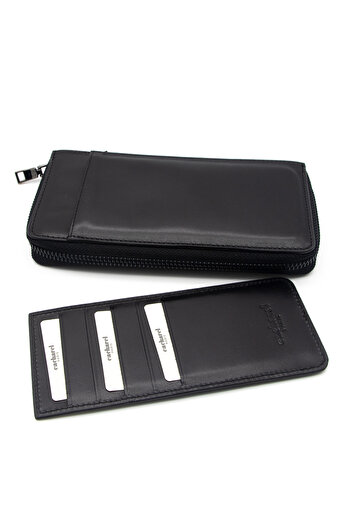 Cacharel Black Analine Leather Unisex Wallet 21055A55