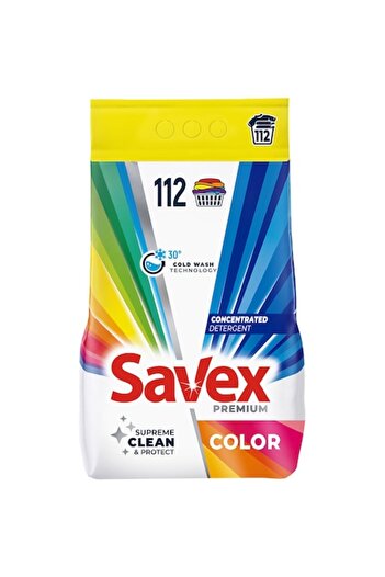SAVEX Premium Color powder detergent, 9kg, 112 washes