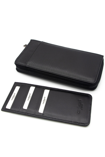 Cacharel Black A.Shell Leather Unisex Wallet 21055A3K
