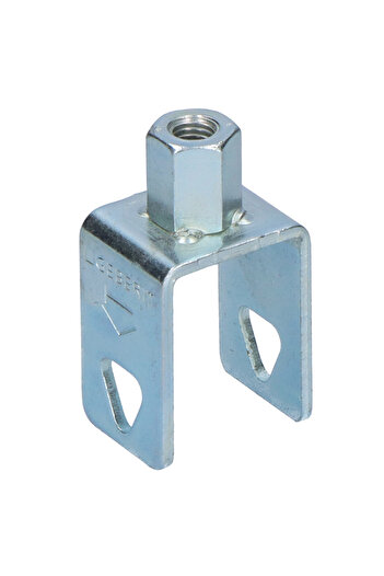 Other Mounting bracket with GWxM10 sleeve for suspending mounting profiles, galvanized steel, Pluvia