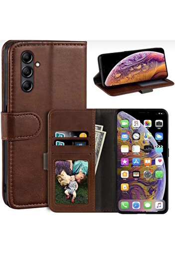 m.tk moveteck Samsung Galaxy S25 Fe Case 360 Full Coverage Leather Textured Flip Wallet Stand Cover with Card Holder