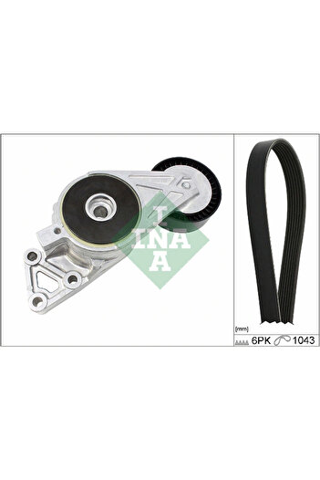 İna V-ribbed belt set AUDI A3 Cabriolet (8P7) 2008-2010