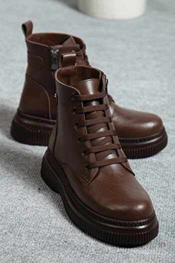 Mc vay Shoes Γυναικείες μπότες και μποτάκια 002 Stoned Orthopedic Sole με κορδόνια και φερμουάρ