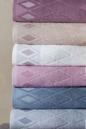 HRN Textile Набір рушників з бавовни Low Twist 50x90 см, 12 штук - м'які та поглинаючі