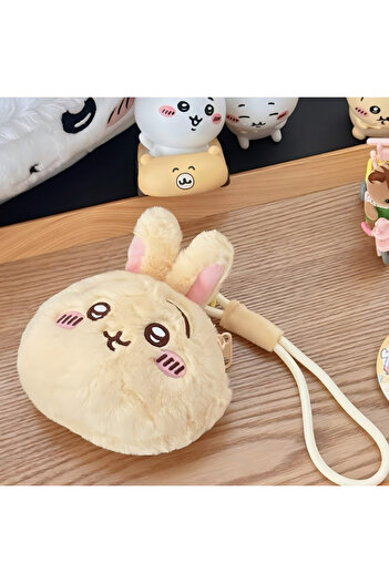 Miniso Usagi Chiikawa Hachiware Usagi Plush Pendant Wallet Kawaii Plushies Coin Purse Earphone Organizer Ba
