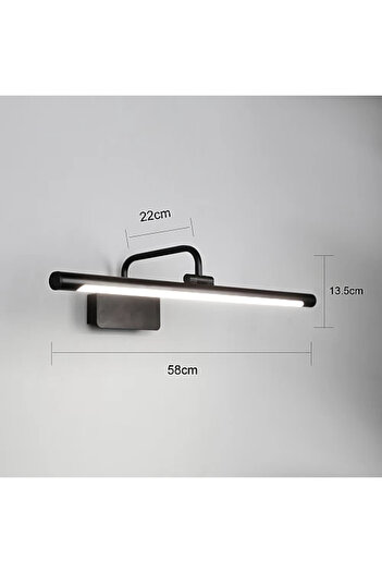 HAMER Black washbasin wall sconce with 3 lights, 25 watts