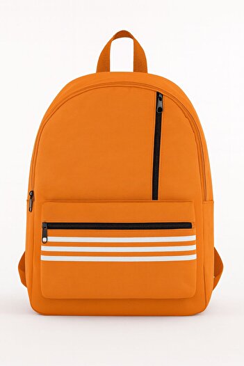 Bengisa Unisex Black Backpack – Suitable for Daily and School Use, Striped Design