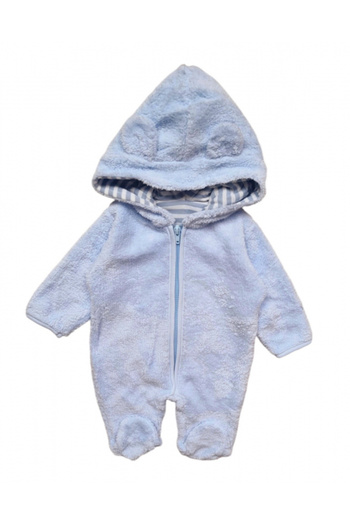 Miniworld Cocolino jumpsuit with hood, 6-9 months, 74 cm, Blue