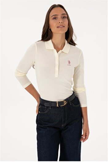 U.S. Polo Assn. Φούτερ U.S. Polo Assn. με λαιμόκοψη πόλο, βασική εφαρμογή slim fit, 95% βαμβάκι, 5% ελαστάνη