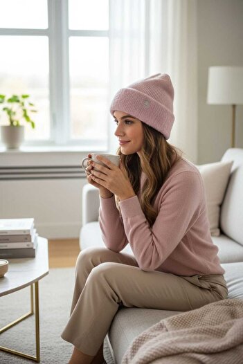 Aware Time Women's Plush Fleece-Lined Beanie