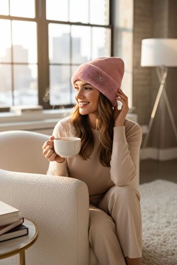 Aware Time Women's Plush Fleece-Lined Beanie