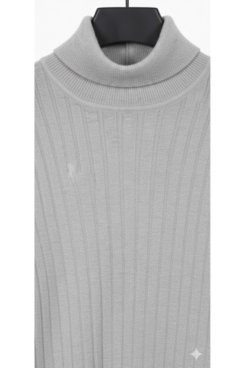 Minharir Men's Burgundy Stand Collar Thick Knit Sweater – Soft Texture, Winter, Comfortable Fit