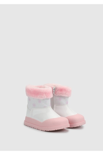Kiddo White-Powder Girl's Boots