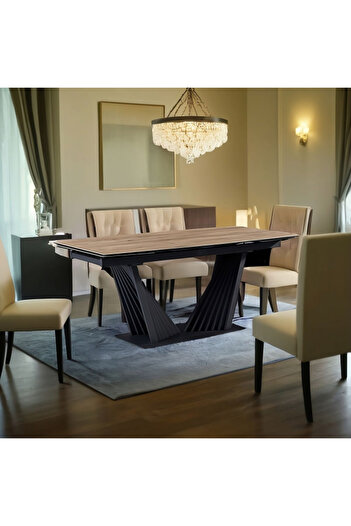 micasa Elegant and Modern Design Rectangular Extension Dining Table