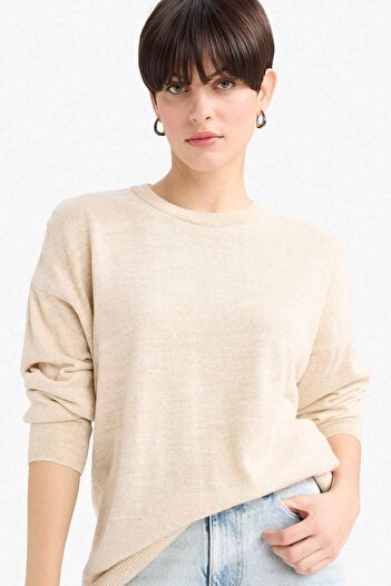 DeFacto Regular Fit Crew Neck Knitwear Sweater G1401Ax25Wn