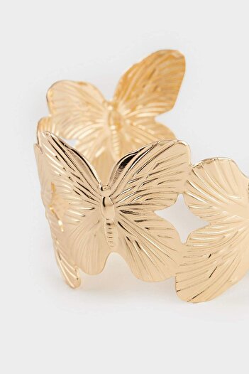DeFacto Women's Butterfly Patterned Gold Bracelet E8071Axns