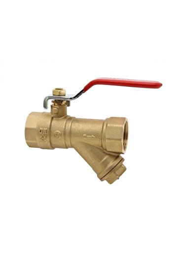 Other OPTI inclined filter ball valve with gland with steel lever DSt brass 12 inch PN25 WW threads