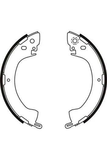 Abe Set of rear brake shoes MITSUBISHI L 300 / DELICA II plate / chassis (L03_P) 1983-1994