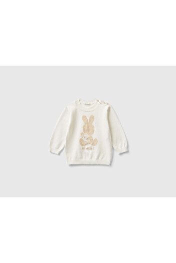 United Colors of Benetton Cotton Button-Front Sweater