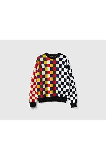 United Colors of Benetton Mens Striped Cotton Sweater