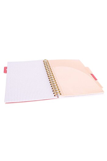 Strigo Spiral notebook and dividers Project Book FLORI B5, mathematics, 200 pg, cardboard covers PADS073