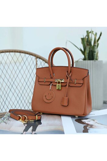 Generic Luxury Platinum Womens Leather Handbag 2024 Brown Brown