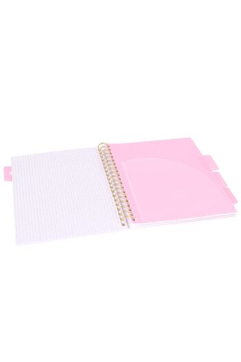 Strigo Spiral notebook and dividers Project Book MARMORAT B5, mathematics, 200 pg, cardboard covers PADS030