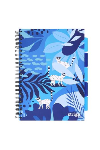 Strigo Spiral notebook and dividers Project Book JUNGLE A4, mathematics, 200 pg, cardboard covers PADS035