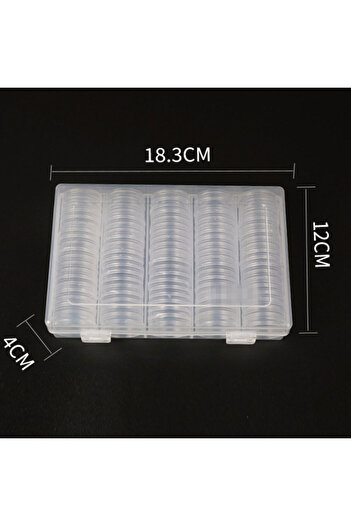Choice 100pcs 17-30mm 100/50pcs 30/40mm Clear Coin Capsule Holder Case Commemorative Coin Storage Box Round