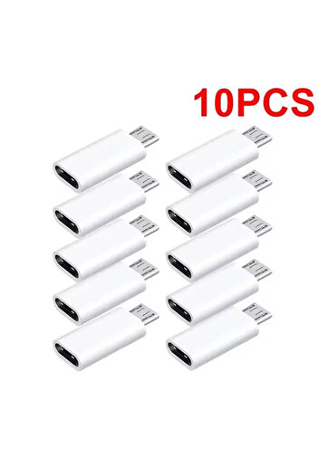 Choice 10Pcs White USB Type C To Micro USB Android Adapter Connector for Phone Tablet Micro USB Male To Typ