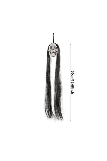 Choice 1pc 1pc Halloween Hanging Long Hair Ghost Skeleton Pendant LED Light-emitting Horror Bar Haunted Hou