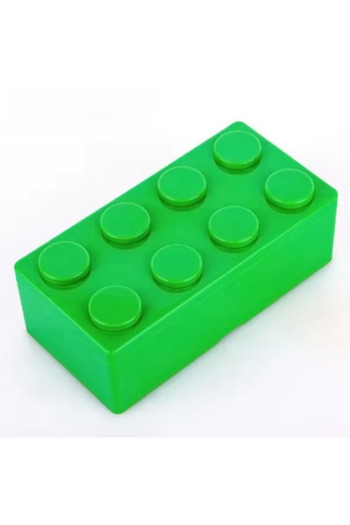 Choice Large Green 1PC Building Blocks Stackable Storage Box Office Stationery Sundry Desktop Storage Box C
