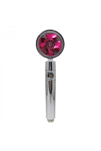 G Glixicom Shower Head with Propeller and Turbo Jet in Chromed ABS Stainless Steel Screen 360 Degree Rotating Head and B