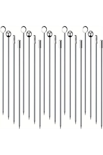 Choice 20Pcs/pack Stainless Steel Cocktail Picks, Cocktail Sticks, Cocktail Skewers, Reusable Metal Cock...