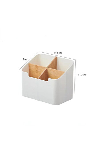 Choice white-4grids Remote Control Organizer TV Remote Holder For Table Multipurpose Desktop Storage Box Be