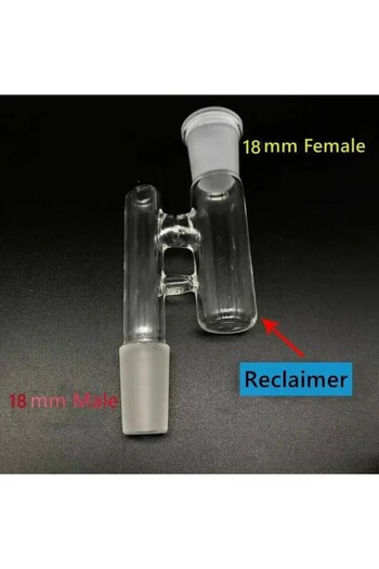 Choice 18 male to 18 female Red Wine Bottle AdapteR Lab Glass Reclaim Ash Catcher Drop Down Glass Adapter