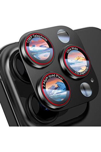 Choice For 14Pro 14ProMax black Optik Pro Camera Lens Protector for IPhone 16 15 14 Pro Max Plus 16Pro IPho