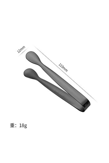 Choice black Stainless Steel Ice Tongs Professional Sugar Food Serving Tongs for Restaurants Hotel Home Kit