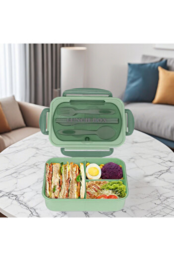 Choice 1 3 green 1pc Bento Box Adult Lunch Box, Containers For Adults Men Women With 3 Compartments, Luncha