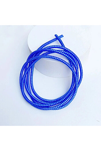 Choice blue 1/2pcs 1.6M Laser Cable Protectors Spiral Data Cable Universal Phone Charger Cord Saver Sleeve
