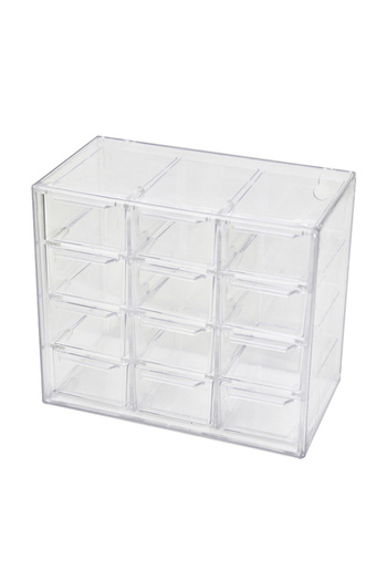 Choice 12 grid Organizer Jewelry Organizer Desktop Storage Box Drawer Type Transparent Shelf Stationary Hai