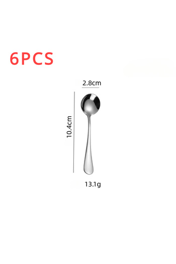 Choice 6pcs Round spoon 6 Pieces Of Espresso Spoon, 4.7 Inch Stainless Steel Mini Coffee Spoon Dessert Spoo