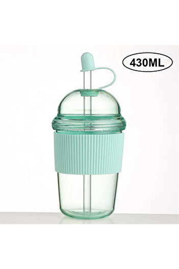 Choice Blue-430ML 430ML Plastic Coffee Cup Cold And Heat-Resistant Water Cup Reusable Leak Proof Milk Coffe