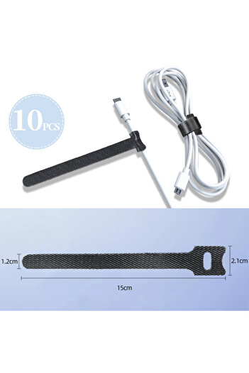 Choice Black 10PCS 5/10/20/30/60 PCS Reusable Cable Ties Adjustable Cord Straps Wire Organizer Cord Wrap an