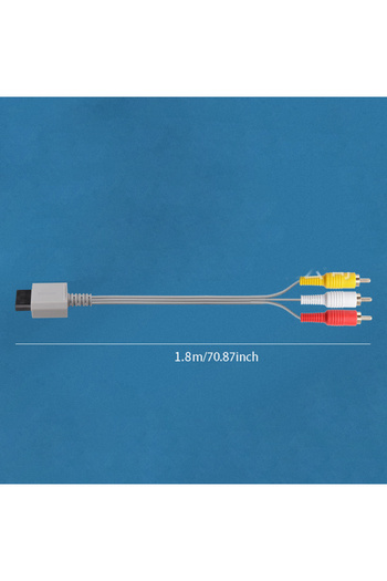 Choice 1.8m for WII AV Cable for Nintendo WII Game Console Composite Audio Video RCA Extention Wire 1.8m Pl