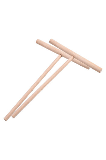 Choice A 2Pcs Wood Crepe Sticks Spreader Household Pancake Batter Cooking T-Shaped Pastry Tool Accessory W.
