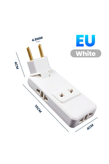 Choice white Elough Eu Plug Adapter 2-pin 4.8mm Power Adapter Foldable CN USA to EU Europe Travel Adapter A