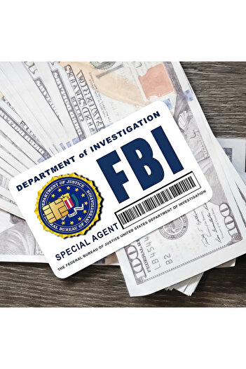 Miniso 18x13.5CM z1 F-FBI Bank Credit Cards Bus Pass Stickers Cool Decoration Waterproof 4PCS Card