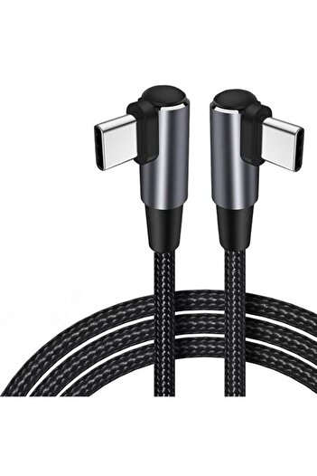 Choice 2m 60W PD Fast Charging Line USB C to USB Type C Cable Right Angle Wire 90 Degree Data Cable For Lap