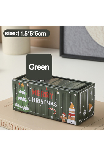 Choice Green New Container Mini Iron Box Small Container Model Storage Box Creative Desktop Ornament Storag
